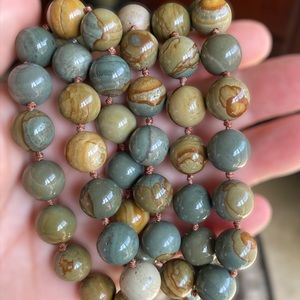 DESERT JASPER Beads Vintage Necklace